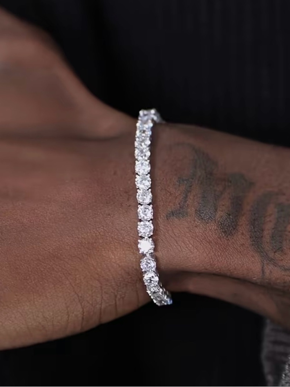 New 18k white gold filled tennis bracelet